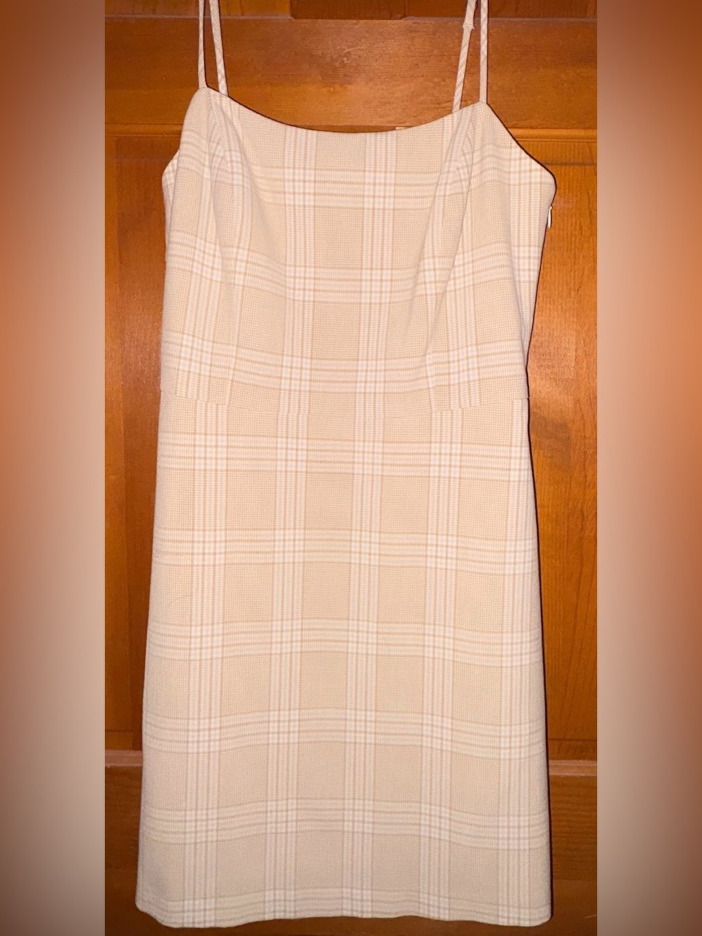 Wilfred Cream Plaid Pencil Dress